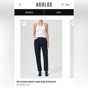Agolde 90'S PINCH WAIST HIGH RISE STRAIGHT